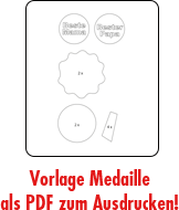 Medaillen-Druckvorlage