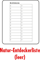 Natur-Entdeckerliste (leer)