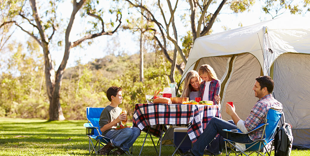 Campen mit der ganzen Familie