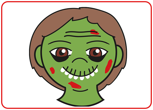 Step 4 - Schminke ein Zombie