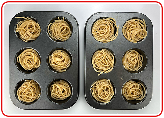 Step 1 - leckere Spaghetti-Muffins selber machen