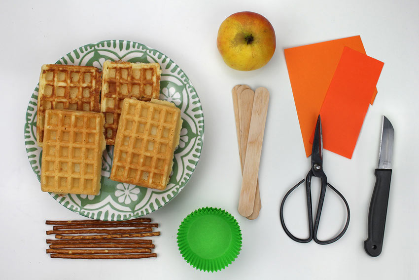 Apfel-Waffel-Schiffchen