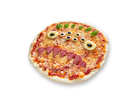 Gruselige Monster-Pizzen selber backen