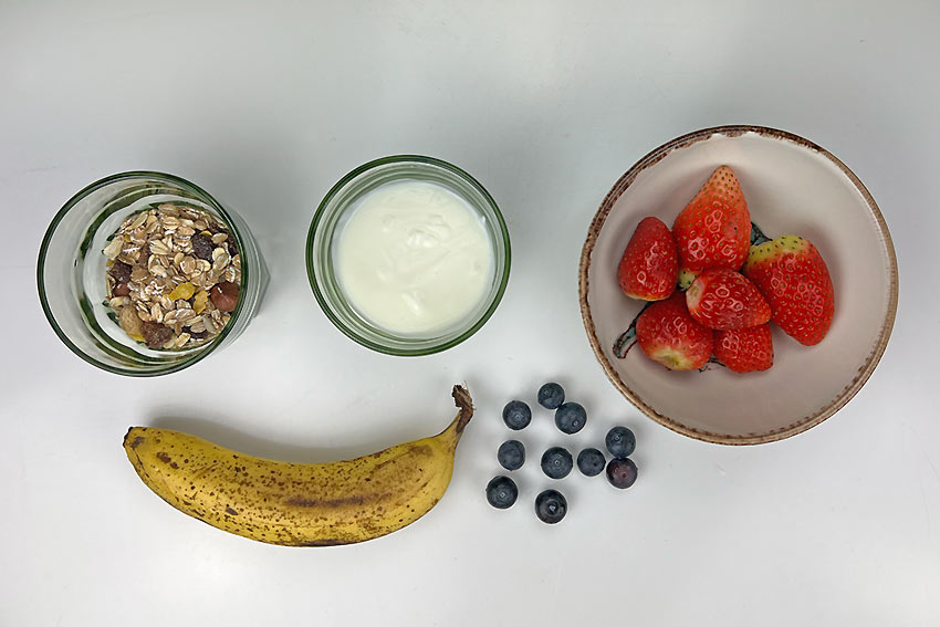 Zutaten für eine leckere Müsli-Bowl