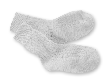 Bastelmaterial für den süßen Socken-Schneemann