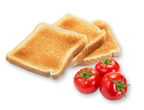 Zutaten für leckere Tomaten-Toast-Muffins