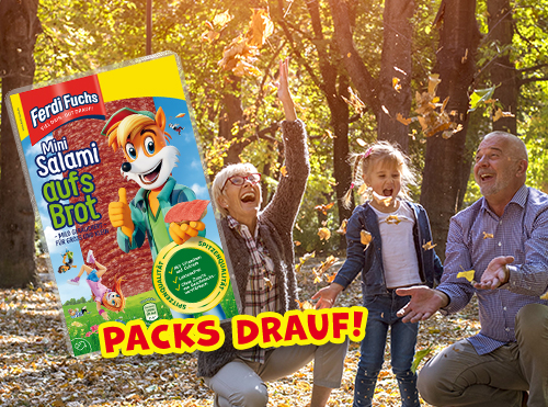 Packs drauf! Ferdi Fuchs Mini Salami aufs Brot